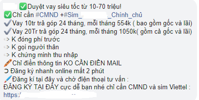 Cảnh giác với lời mời vay tiền qua dịch vụ online